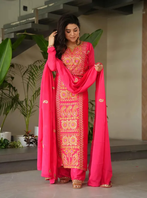 Red_Pink_Embroidery_Work_Salwar_Suit_For_Women