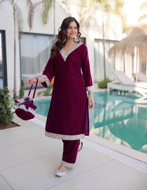 Wine_Mirror_Embroidery_Suit_With_Batwa_For_Women
