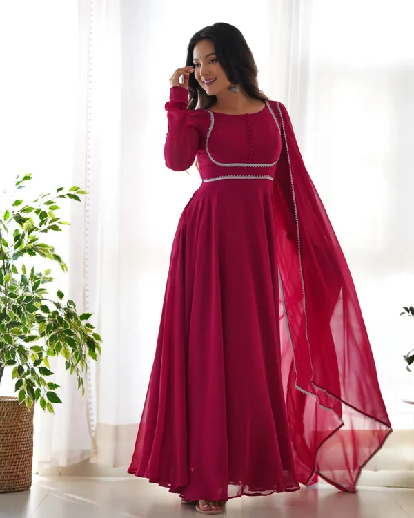Rani_Pink_Designer_Georgette_Gown_With_Dupatta_For_Women