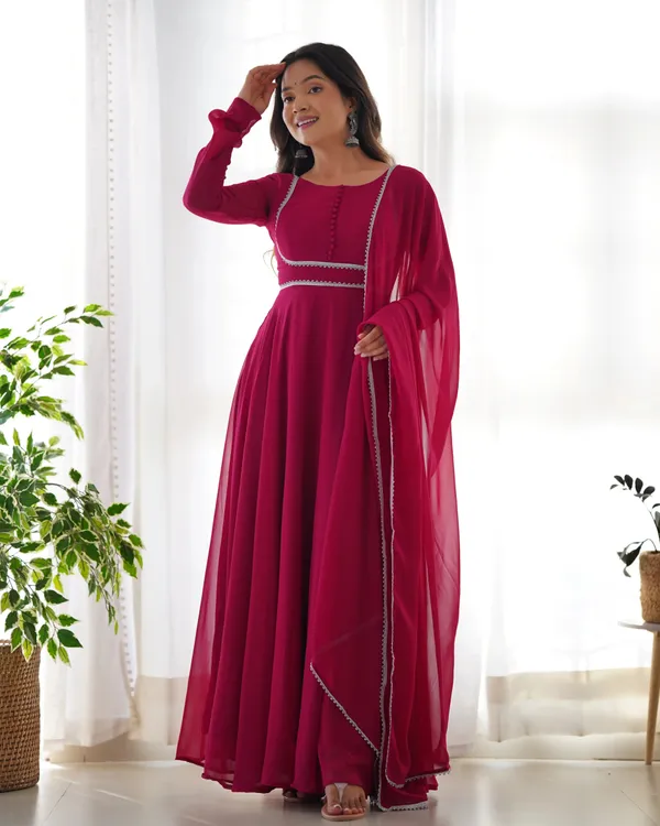 Rani_Pink_Designer_Georgette_Gown_With_Dupatta_For_Women