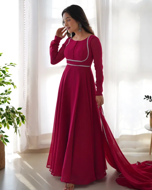 Rani_Pink_Designer_Georgette_Gown_With_Dupatta_For_Women