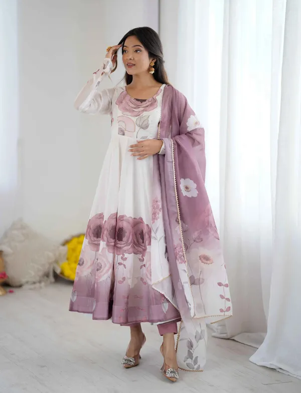 Onion_Pink_Floral_Print_Organza_Gown_For_Women