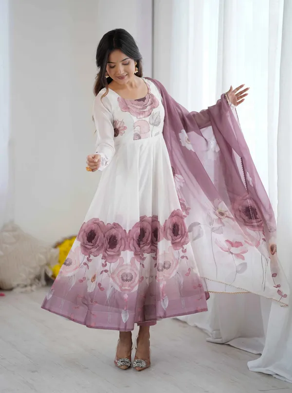 Onion_Pink_Floral_Print_Organza_Gown_For_Women
