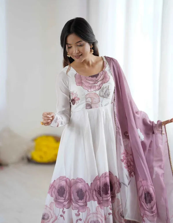 Onion_Pink_Floral_Print_Organza_Gown_For_Women