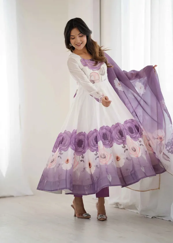 Dusky_Purple_Floral_Print_Organza_Gown_For_Women