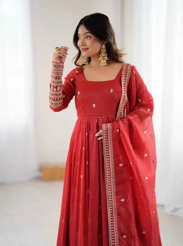 Rust_Orange_Gown_With_Sequins_Embroidery_Work_For_Women