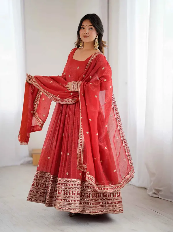 Rust_Orange_Gown_With_Sequins_Embroidery_Work_For_Women