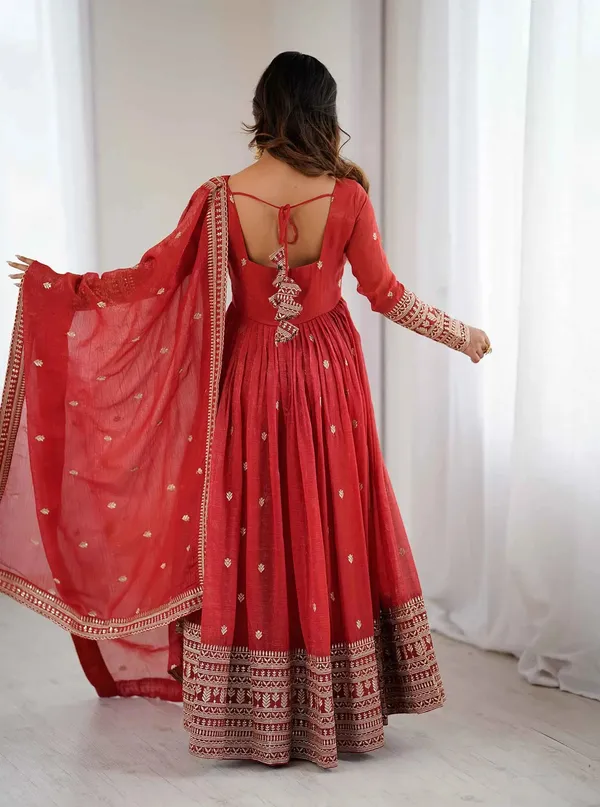 Rust_Orange_Gown_With_Sequins_Embroidery_Work_For_Women