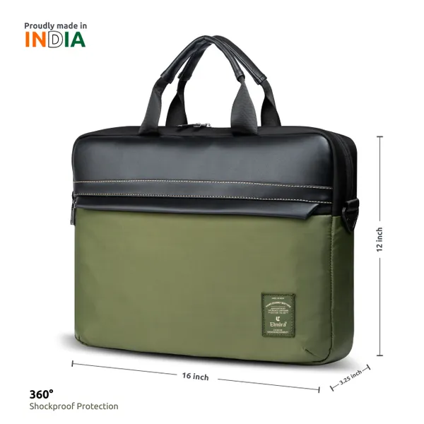 Olive_Green_Stylish_Polyester_Laptop_Messenger_Bag_For_Unisex