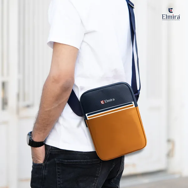 Mustard_Yellow_And_Navy_Blue_Stylish_Polyester_Stylish_Crossbody_Messenger_Bag_For_Unisex