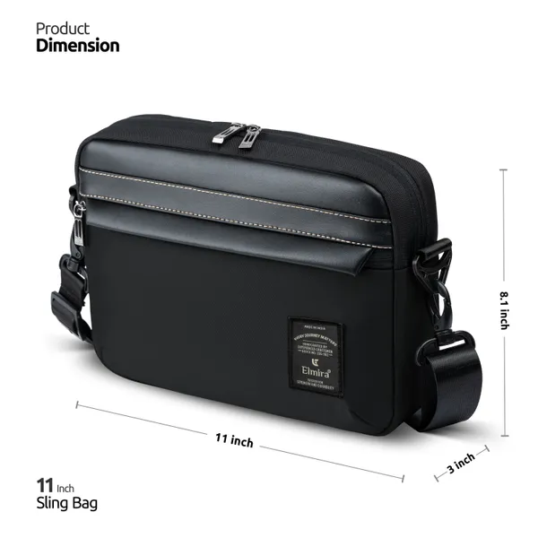 Black_Stylish_Polyester_&_Pu_Sling_Bag_For_Unisex