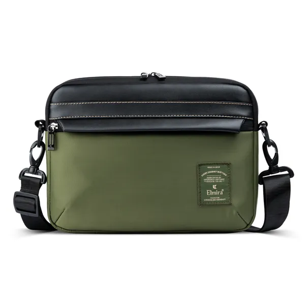 Olive_Green_Stylish_Polyester_&_Pu_Sling_Bag_For_Unisex