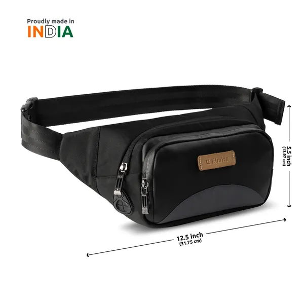 Black_Stylish_Reversible_Polyester_Waist_Bag_For_Unisex