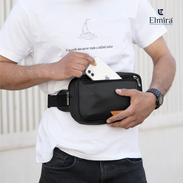 Black_Stylish_Polyester_Waist_Bag_For_Unisex
