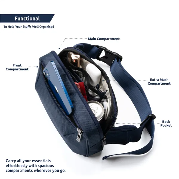 Navy_Blue_Stylish_Polyester_Waist_Bag_For_Unisex