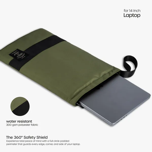 Olive_Green_15.6_Inch_Laptop_Sleeve_-_Water_Resistant_&_Padded