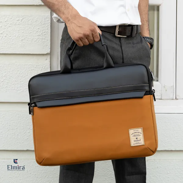 Mustard_Yellow_Stylish_Polyester_Laptop_Messenger_Bag_For_Unisex