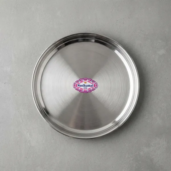 Neelkamal_Stainless_Steel_Round_Serving_Plate/Tray