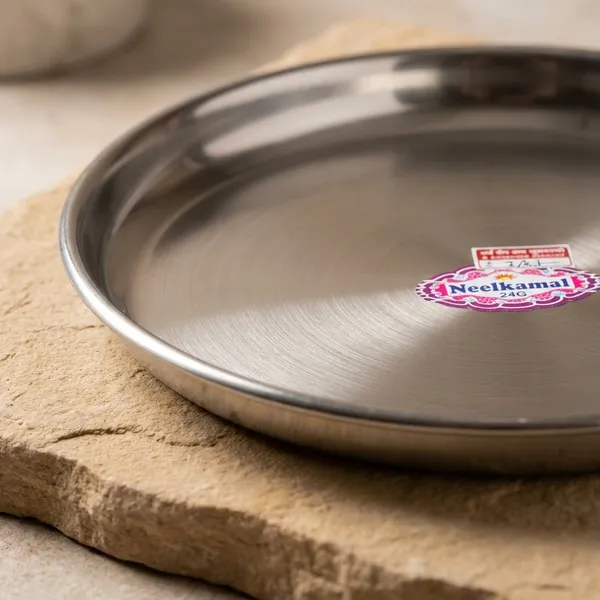 Neelkamal_Stainless_Steel_Round_Serving_Plate/Tray
