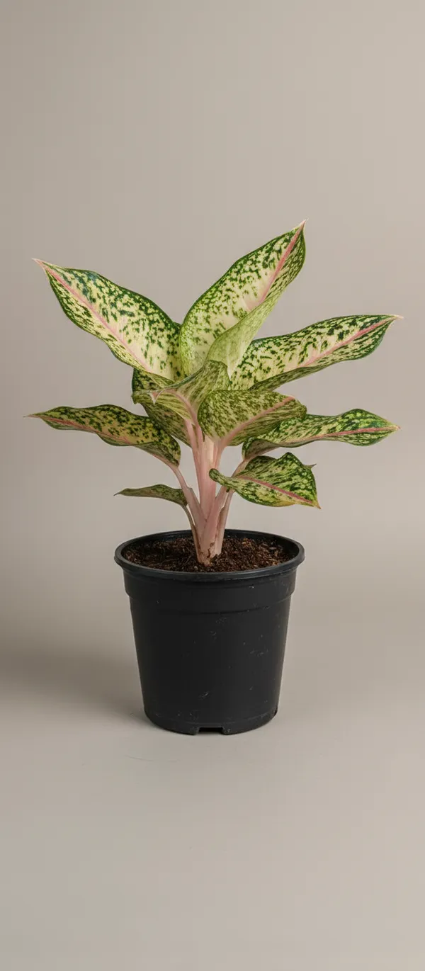 Variegated_Aglaonema_Indoor_Plant_In_Black_Pot