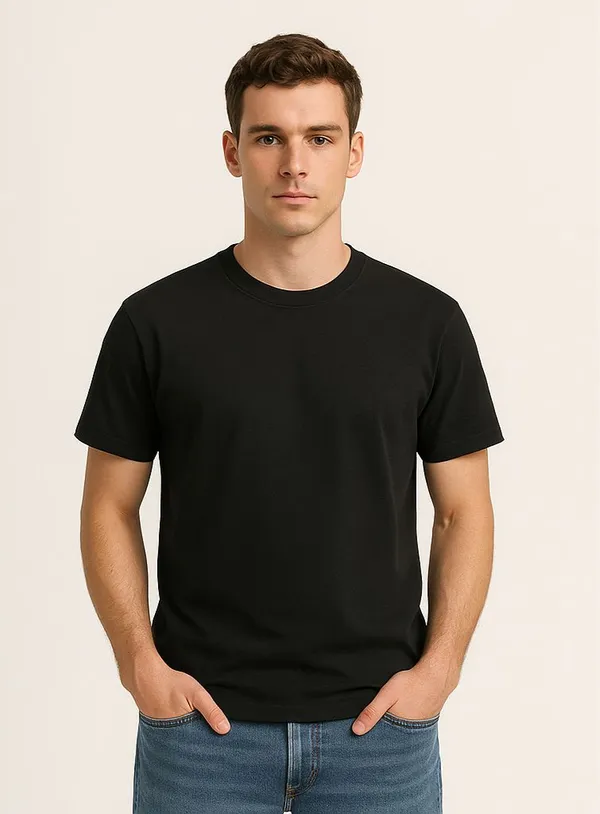 Black_Cotton_Cotton_Sinker_T-Shirt_For_Men