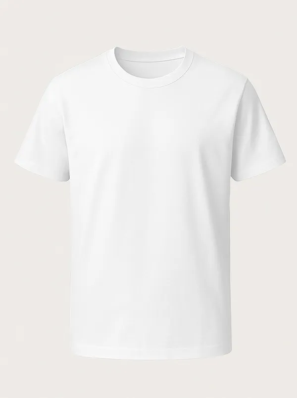 White_Cotton_Sinker_Cotton_Sinker_T-Shirt_For_Men
