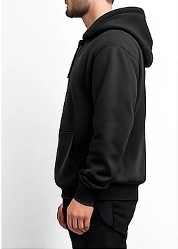 Black_Cotton_Brushed_Fleece_Essential_Fleece_Hoodie_For_Men