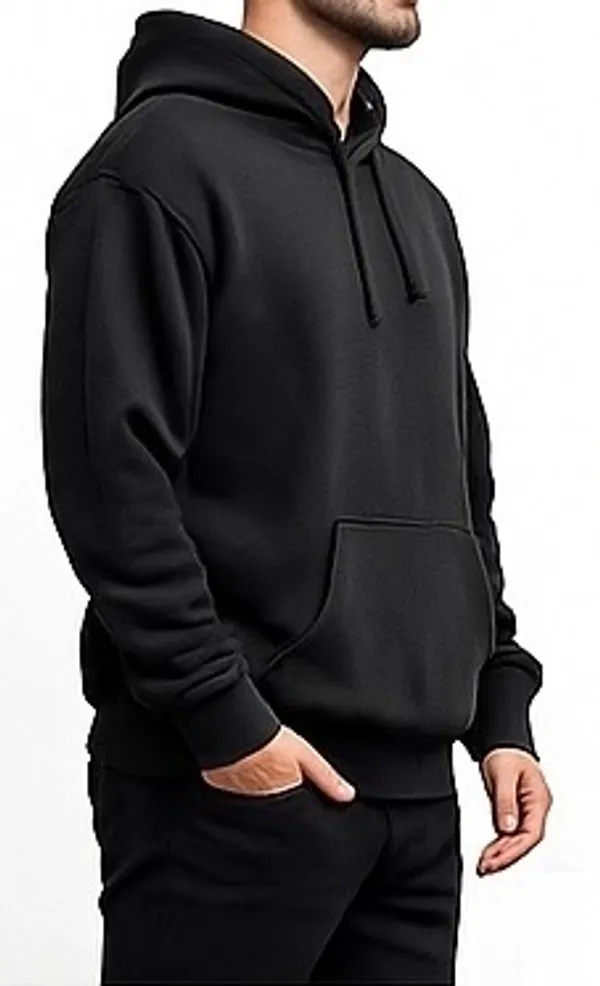 Black_Cotton_Brushed_Fleece_Essential_Fleece_Hoodie_For_Men