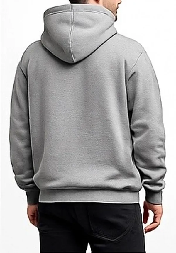 Melange_Grey_Cotton_Brushed_Fleece_Essential_Fleece_Hoodie_For_Men