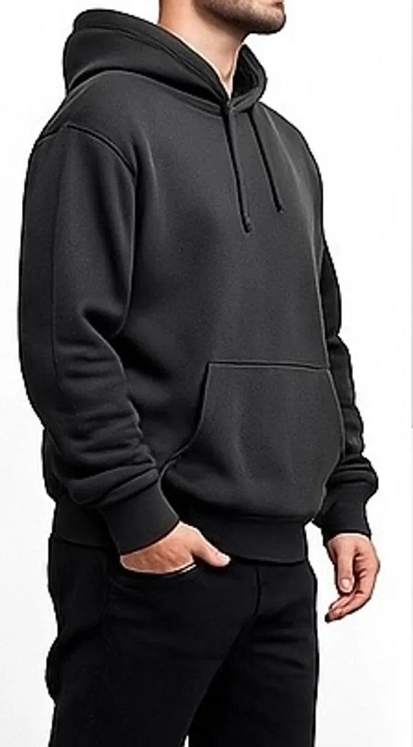 Dark_Grey_Cotton_Brushed_Fleece_Essential_Fleece_Hoodie_For_Men