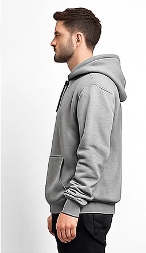 Melange_Grey_Cotton_Brushed_Fleece_Essential_Fleece_Hoodie_For_Men