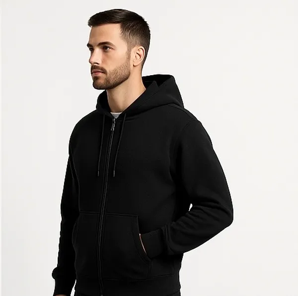 Black_Cotton_Terry_Prime_Terry_Zipper_Hoodie_For_Men