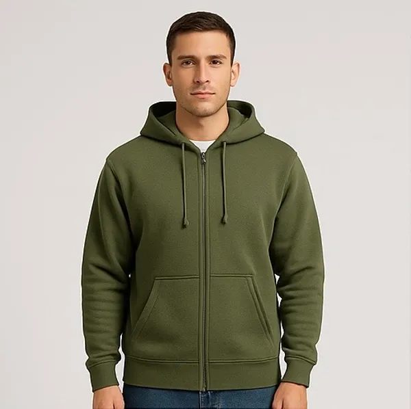 Olive_Cotton_Terry_Prime_Terry_Zipper_Hoodie_For_Men