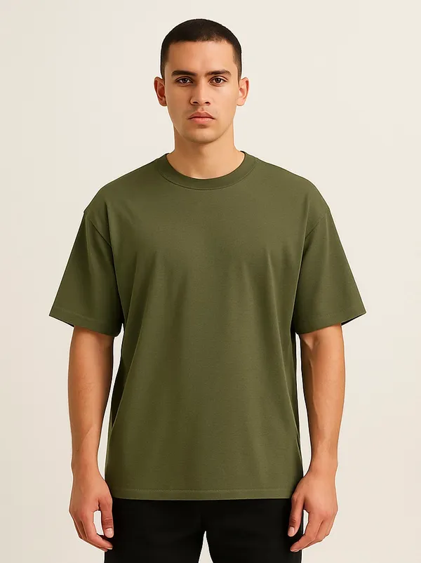 Olive_Cotton_Terry_Boldstack_Oversize_Tee_For_Men