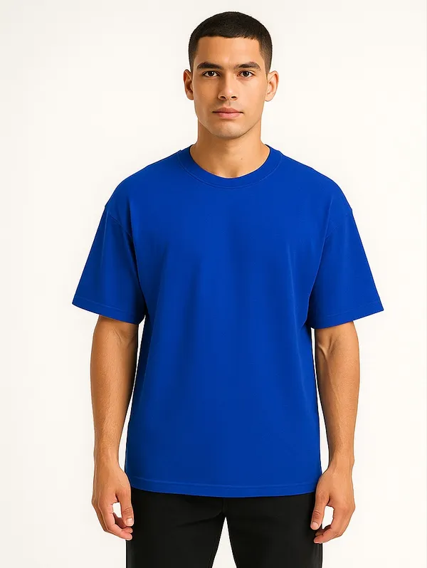 Royal_Blue_Cotton_Terry_Boldstack_Oversize_Tee_For_Men
