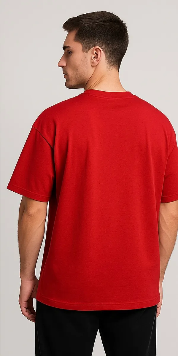Red_Cotton_Terry_Boldstack_Oversize_Tee_For_Men