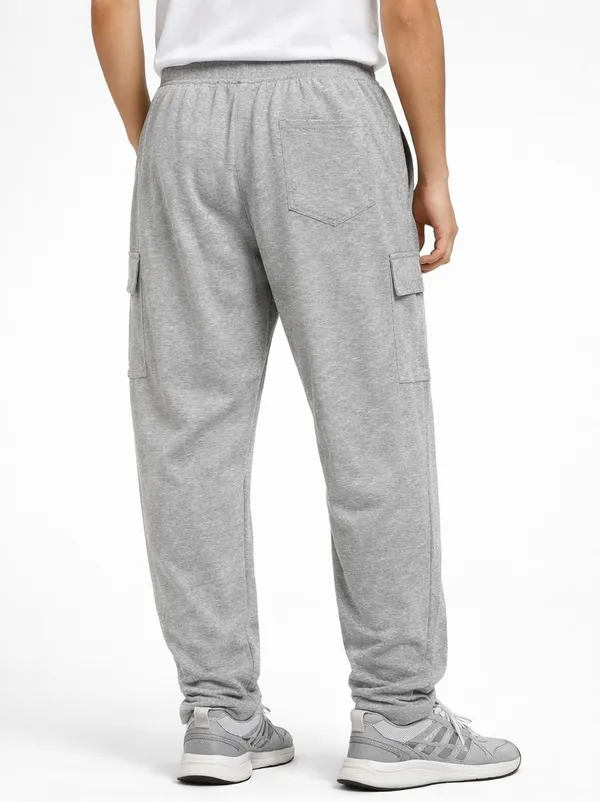 Melange_Grey_Cotton_Terry_Terra_Cargo_Terrain-Grid_Tactical_Cargo_Pants_For_Men