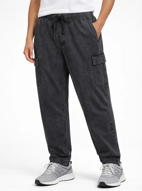 Dark_Grey_Cotton_Rfd_Washedcore_Cargo_Utility_Pants_For_Men