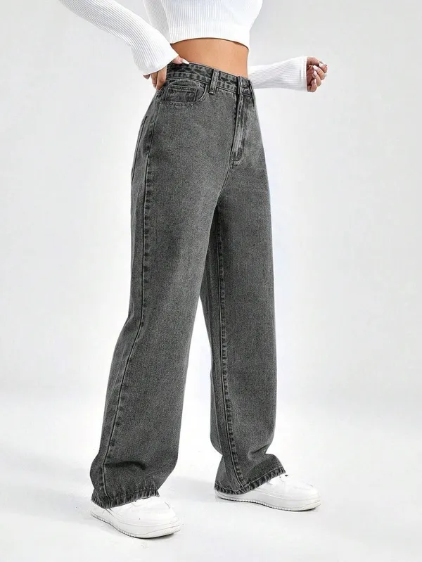 Grey_Premium_Jeans_For_Women