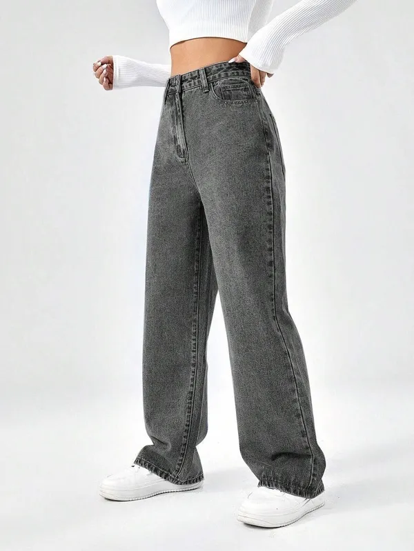 Grey_Premium_Jeans_For_Women