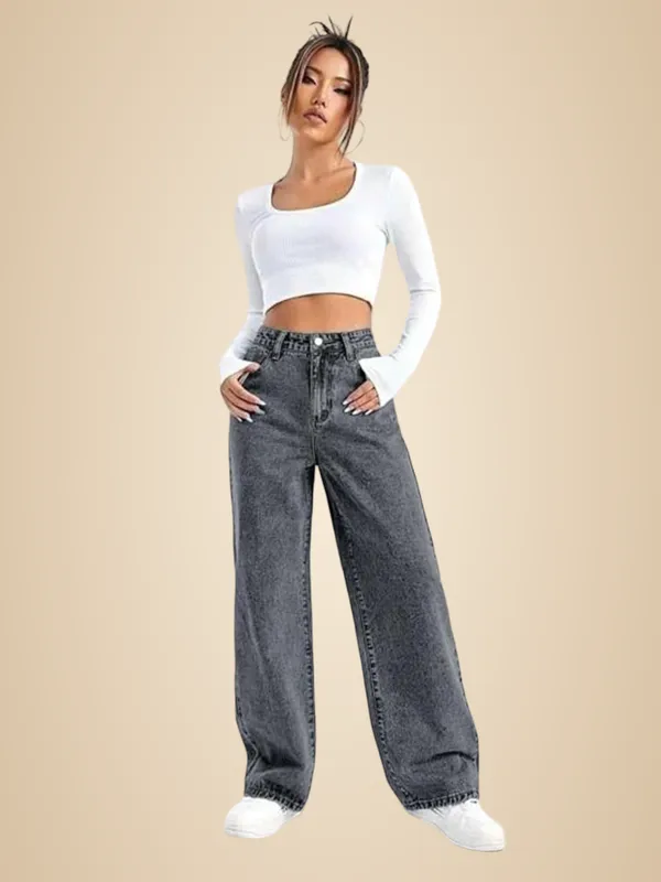 Grey_Premium_Jeans_For_Women