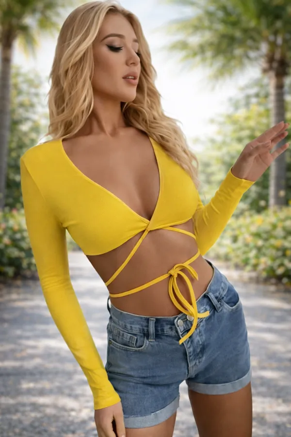Yellow_Premium_Top_For_Women