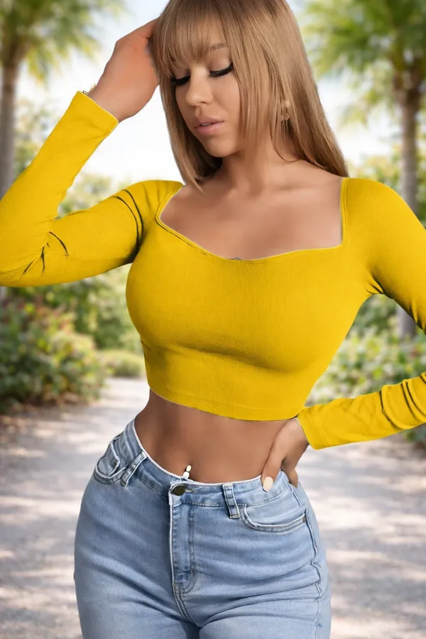 Yellow_Premium_Top_For_Women