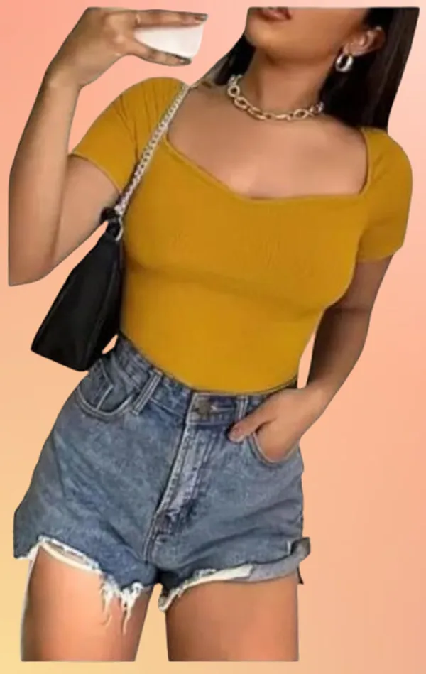 Yellow_Premium_Top_For_Women
