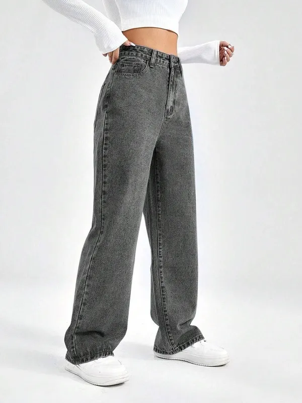 Grey_Premium_Jeans_For_Women