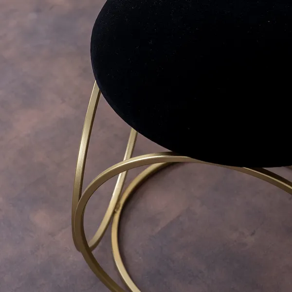 Black_Velvet_Ring_Stool_with_Metallic_Base_|_Luxury_Accent_Stool_