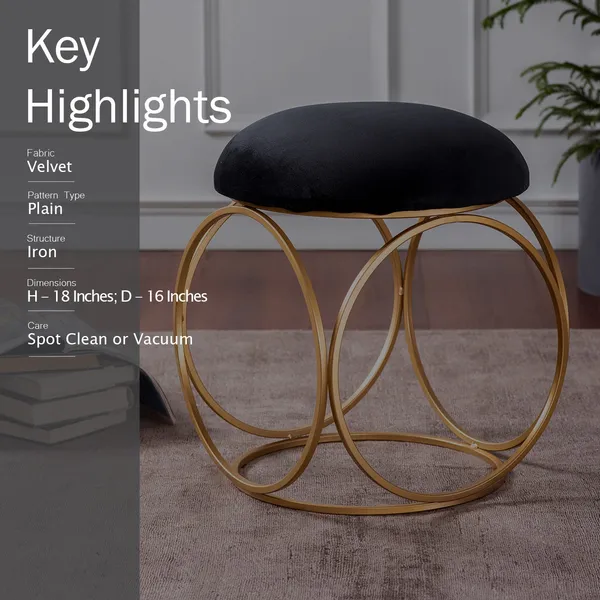 Black_Velvet_Ring_Stool_with_Metallic_Base_|_Luxury_Accent_Stool_