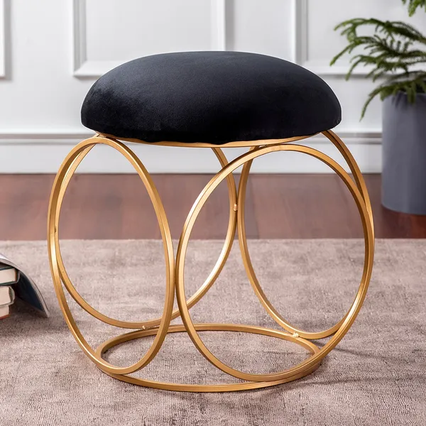 Black_Velvet_Ring_Stool_with_Metallic_Base_|_Luxury_Accent_Stool_