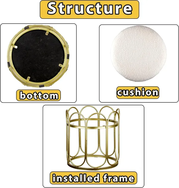 Gold_Metal_Poufs_For_Home_Decor