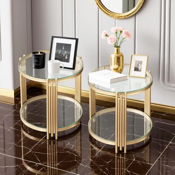 Round_Side_Table_2_Tier_Luxury_Gold_End_Table_Clear_Tempered_Glass_Side_Tables_For_Living_Room_